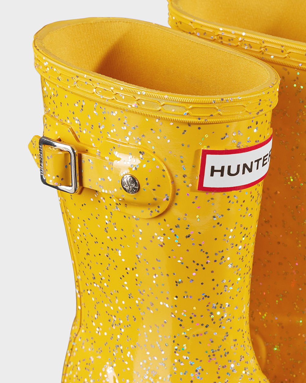 Hunter Original Little Giant Glitter Rain Boots - Clearance Kids Yellow - PNJYXE365